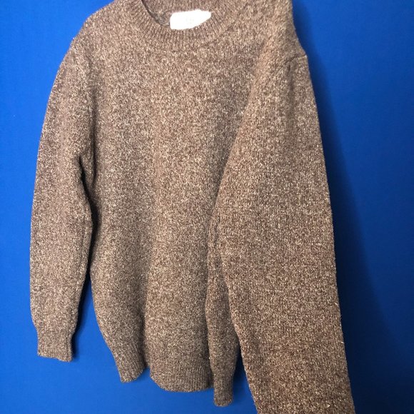 TSXS Sweaters - TSXS White and Brown Grain Pattern Warm Sweater